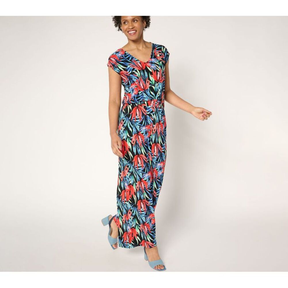 Women Control Women's Dress Sz S Como Jersey Printed Multi-colored